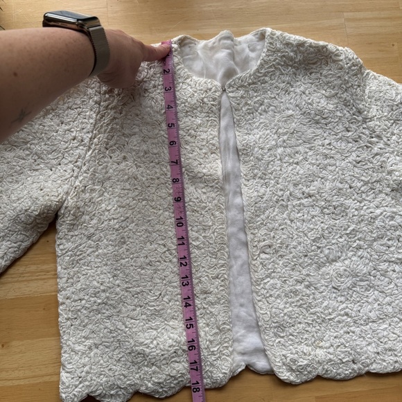 Vintage White Cream Ribbon Soutache Jacket - Picture 12 of 13